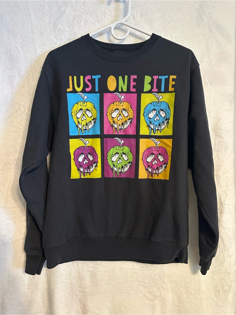 Disney Villains "Just One Bite" Poison Apple Sweatshirt adult L